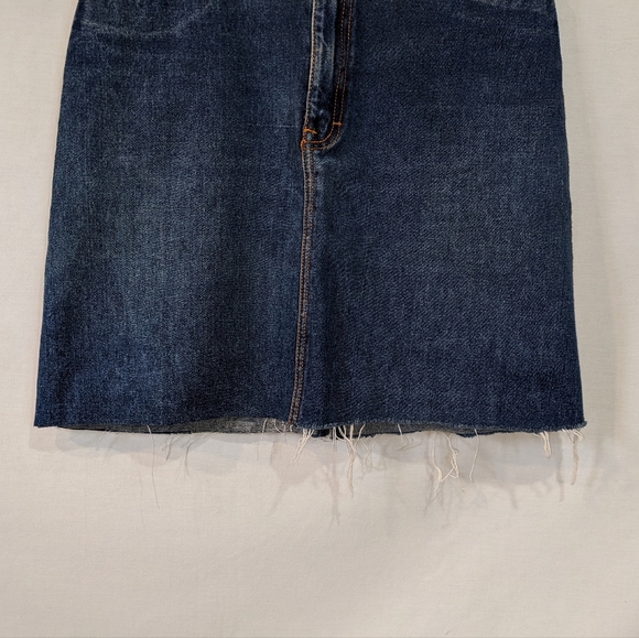 Vintage Giano High Rise 100% Cotton Cut Off Denim Skirt Size 6 - Picture 3 of 11